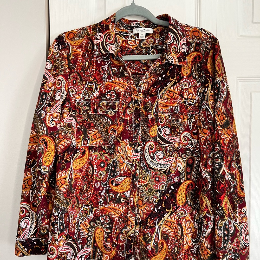 Studio Works Multicolor Paisley Ladies Shirt